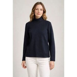 Collection Point of View Navy Merino Wool Turtleneck Sweater M